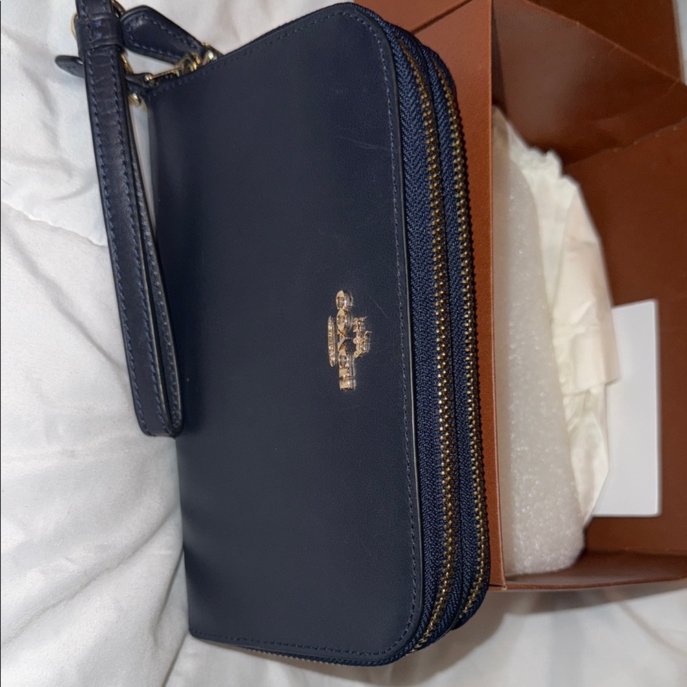 Coach Blue Clutch or Wallet - Picture 5 of 11